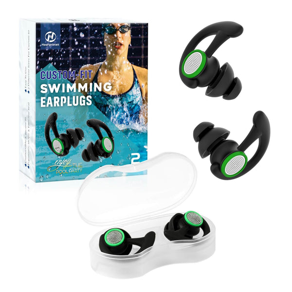 Tailored Seal - Hearprotek 2 Pairs Custom-fit Swimming Ear Plugs for Adults
