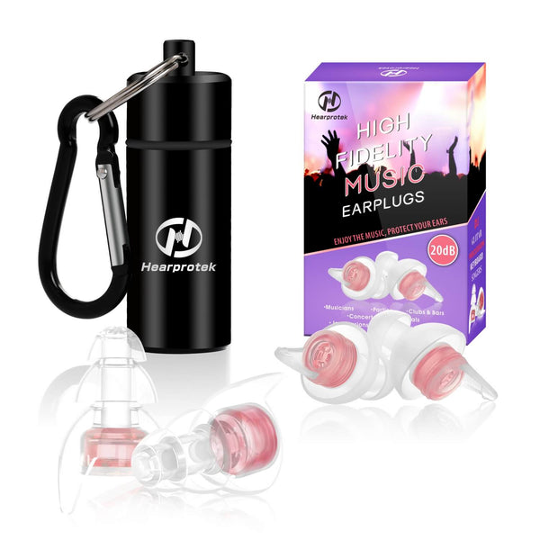 Pink High Fidelity 20db Noise Reduction Concert Music Ear Plugs