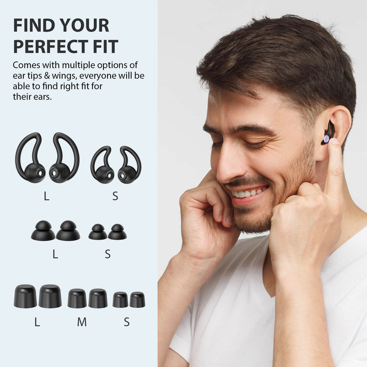 Sleep Noise Earplug Kit Reduction Silicone Black Soundproof Ear Plug  Canceling Protect Tapones Memory Foam Earplugs
