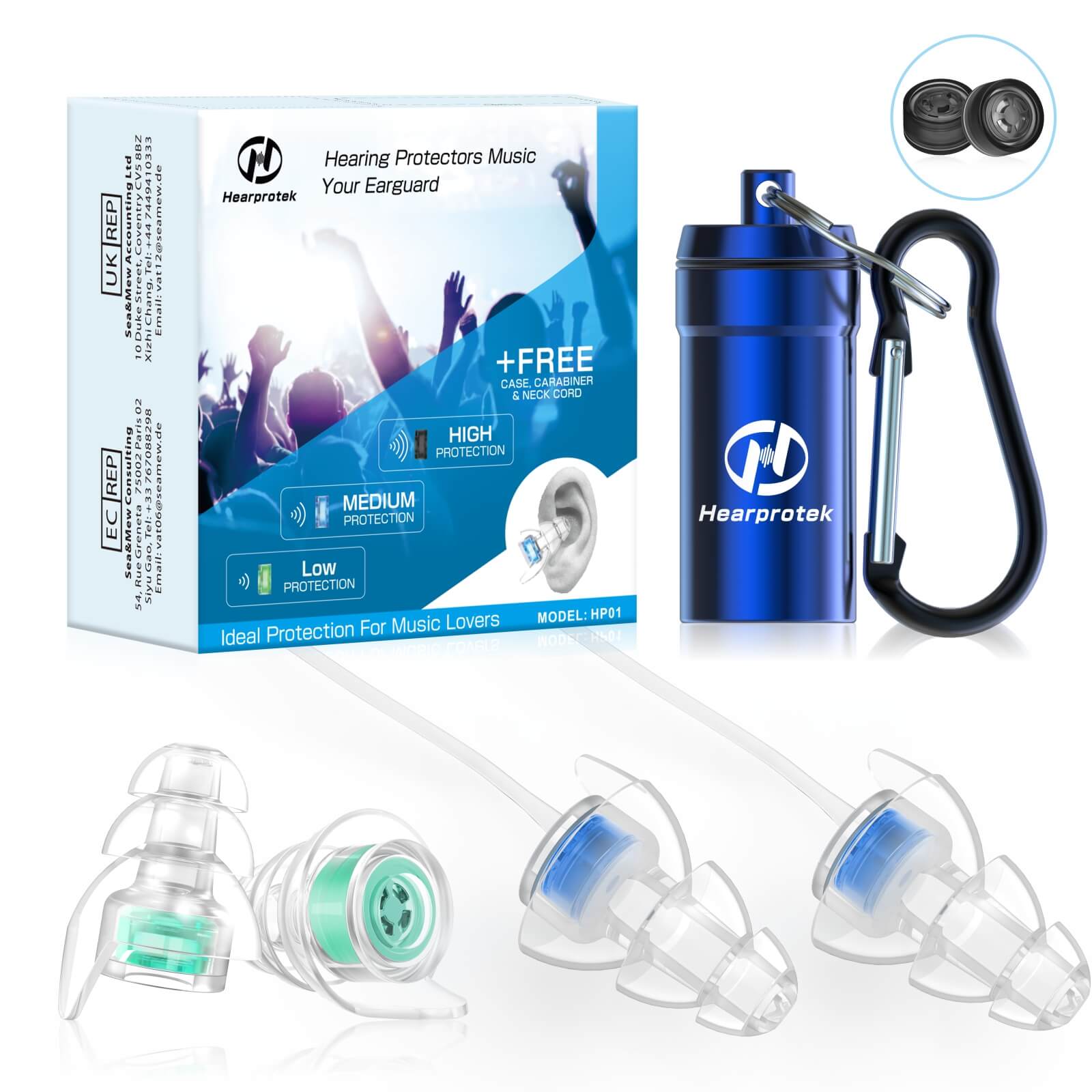 Hearprotek Noise Cancelling High Fidelity Plugs - hearprotek