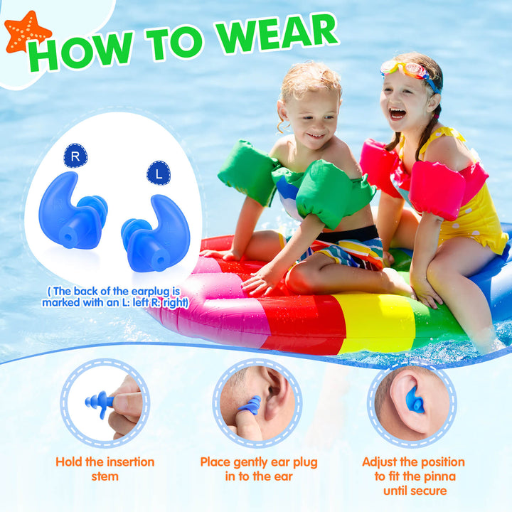 How to wear swim earplugs for kids
