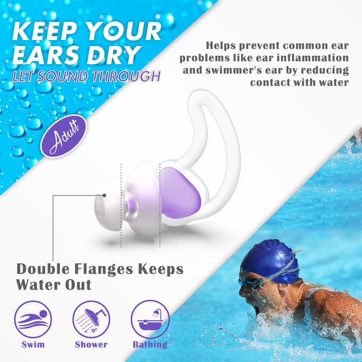 Custom-fit Blue Swimming Ear Plugs for Adults hearprotek Custom-fit Blue Swimming Ear Plugs for Adults hearprotek