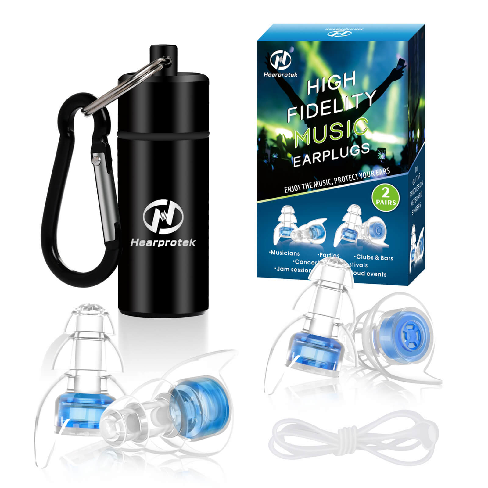 Musicians Ear Noise Reducing High Fidelity Ear Plugs for Concerts – hearprotek