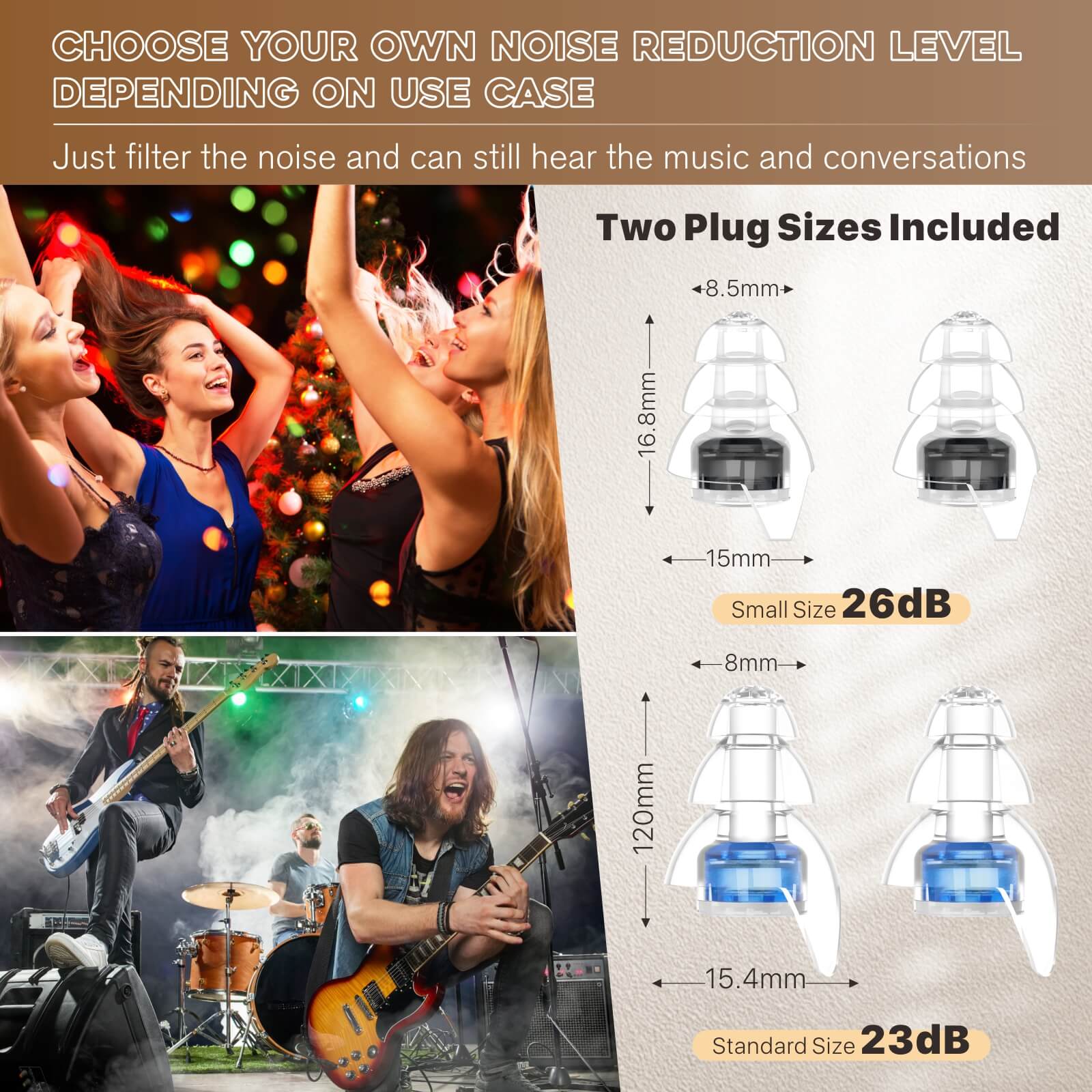 High Fidelity Concert Ear Plugs for Loud Music hearprotek